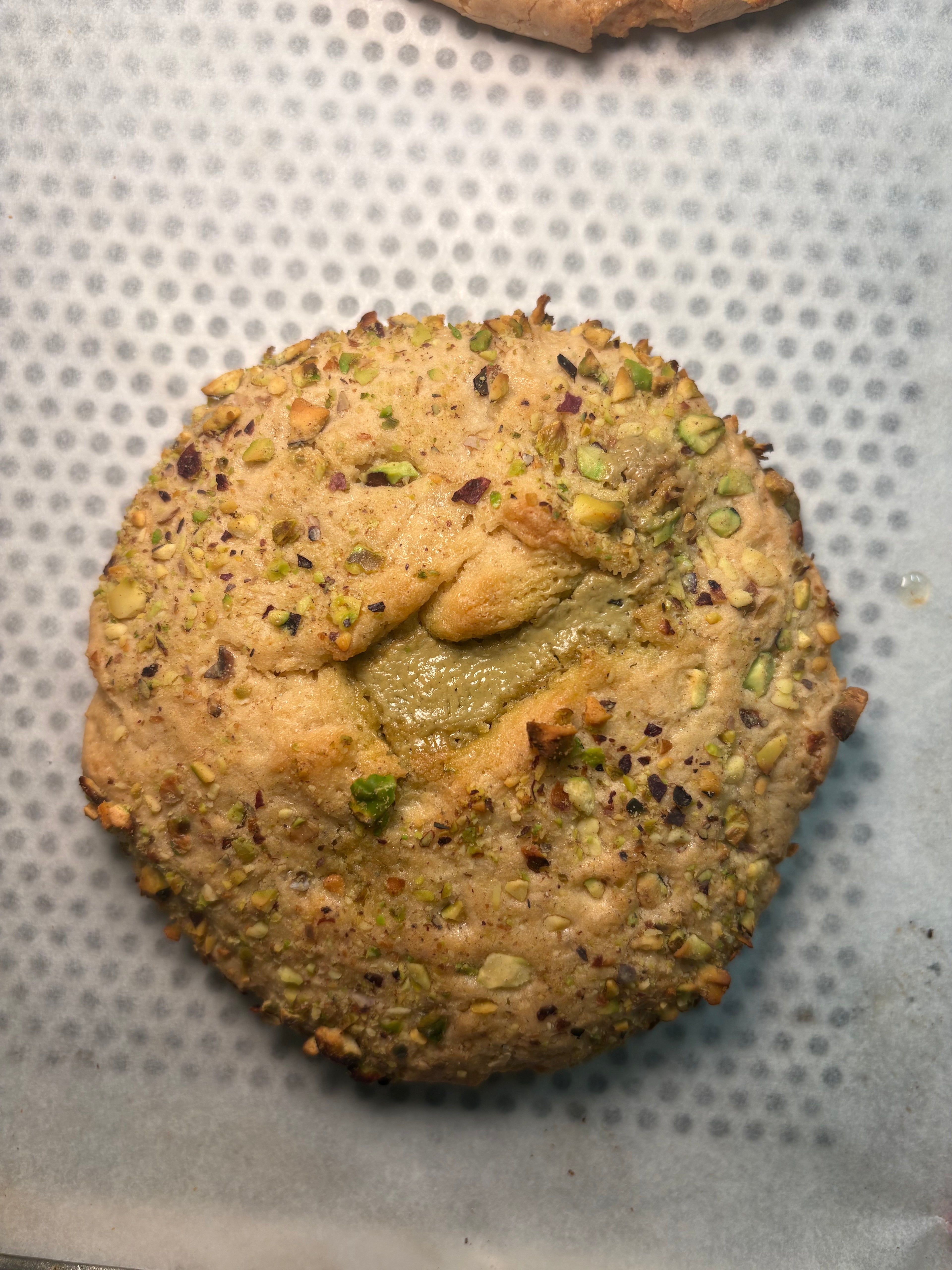 Cookie de Pistacho con Corazón Cremoso 100gr Sin gluten Sin Lacteos